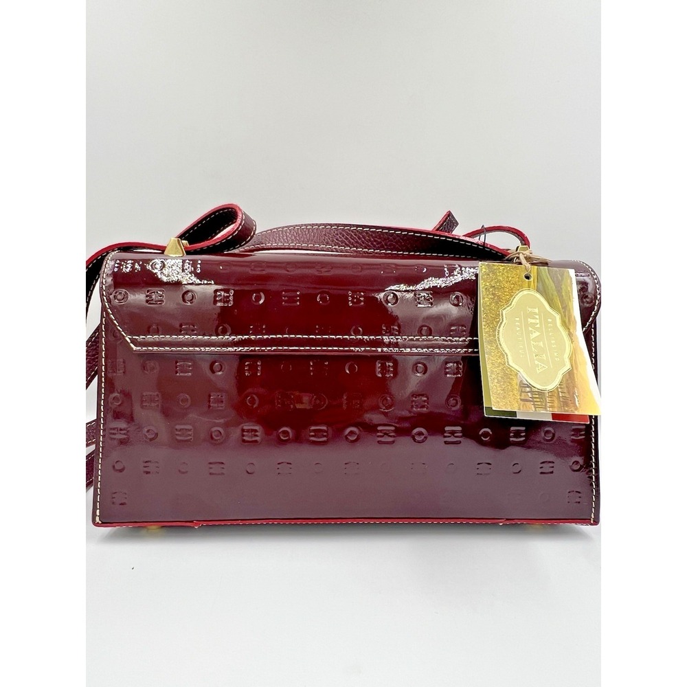 Arcadia Vinaccia Patent Leather Crossbody Handbag #1569 NWT - Picture 8 of 15